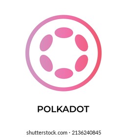 Polkadot Cryptocurrency coin icon. DOT coin symbol. Cryptocurrency vector icon. Flat Vector illustration - Vector