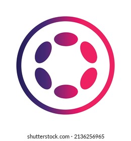 Polkadot Cryptocurrency coin icon. DOT coin symbol. Cryptocurrency vector icon. Flat Vector illustration - Vector