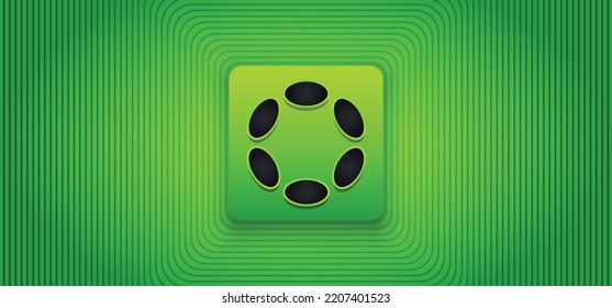 Polkadot DOT crypto coin logo vector illustration banner and background template