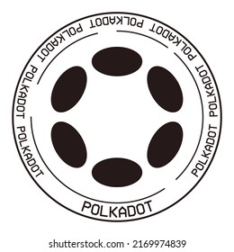 Polkadot DOT Kryptowährungs-Vektorsymbol. Blockchain Currency Flachlogo auf weißem Hintergrund. Vektorgrafik.