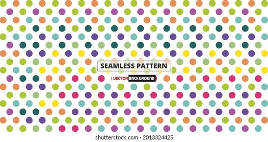 Polkadot Full Colour Seamless Pattern Background