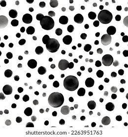 Polkadot Leopard Seamless Pattern Texture Hand Drawn Painting Illustration