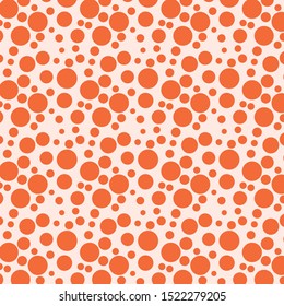 Polkadot orange colors pastel pattern seamless background