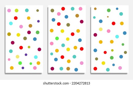 Polkadot pattern collection set, baby background. vector illustration. EPS 10.