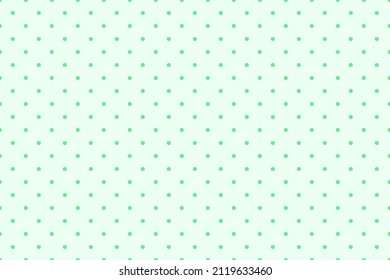 Motif Polkadot avec petits points verts. Couleurs pastel. Décor harmonieux de pois de polka. Illustration vectorielle. Modèles de motifs dans le panneau Nuancier.