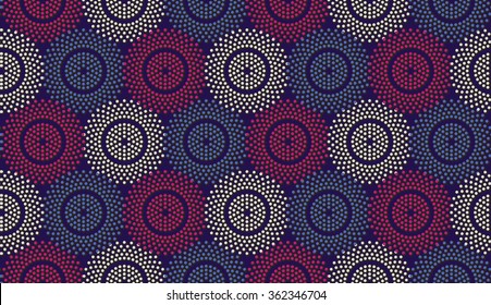 Polka-dot pattern.Fashionable colors. African motive