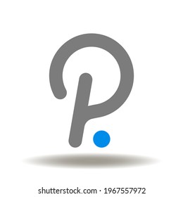 Polkadot symbol. Polkadot crypto currency block chain defi technology vector illustration.