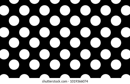 Polkadot White Black Background. Pattern Logo