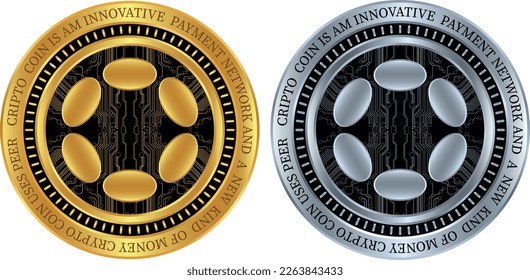 polkadot-dot  coin vector illustrations. 3d illustration. vector coins.