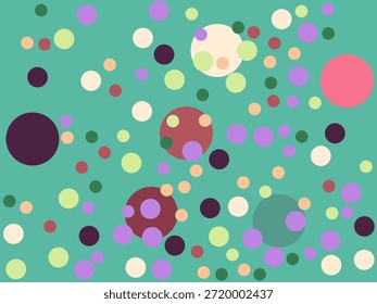 Tema Polkadots em vários tamanhos de círculos em várias cores.