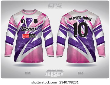 Polka-dotted lines in lightning pattern design, illustration, textile background for sports t-shirt, football jersey shirt mockup for football club. consistent front view