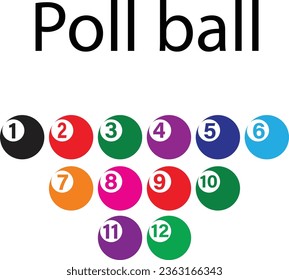 Poll ball vector design, numbering logo