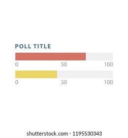 Poll bar infographic chart vector