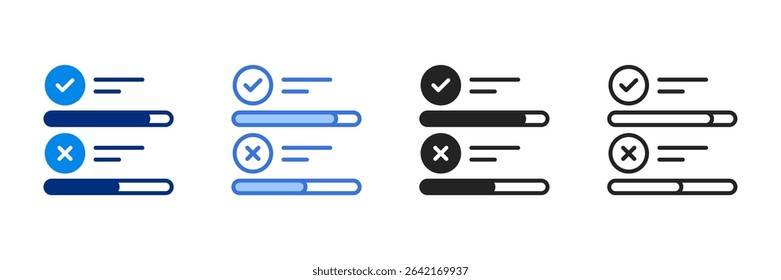 Poll Icon Set Multiple Style Vector Illustration