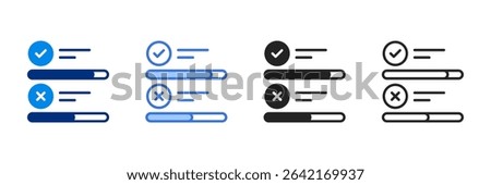 Poll Icon Set Multiple Style Vector Illustration