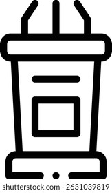 poll icon. Thin Linear Style Design Isolated On White Background