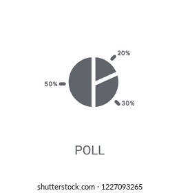 Poll icon. Trendy Poll logo concept on white background from Political collection. Suitable for use on web apps, mobile apps and print media.