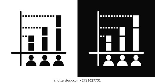 Poll Icon White And Black Background Style
