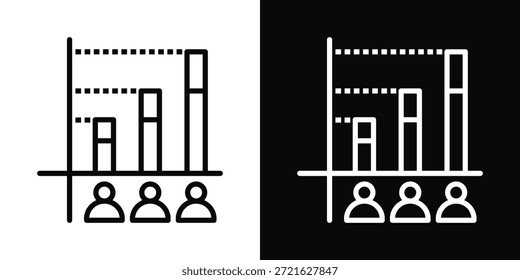 Poll Icon White And Black Background Style