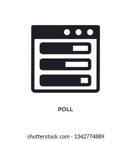 poll isolated icon. simple element illustration from political concept icons. poll editable logo sign symbol design on white background. can be use for web and mobile