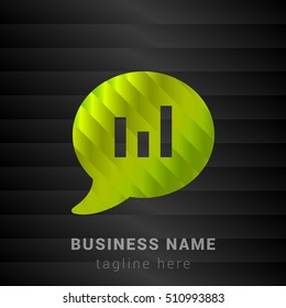 Poll Question Lime Green and Black silk fashion premium icon / Logo