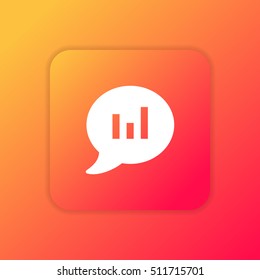 Poll Question orange bright app ui/ux Icon / Logo design
