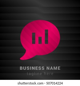 Poll Question Pink and black silk fashion premium icon / Logo