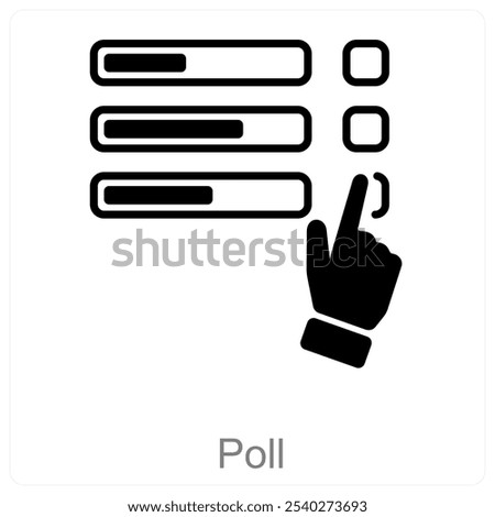 Poll and rating icon concept