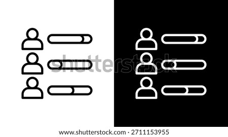 Poll Results White Icon Set Design