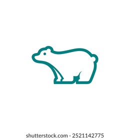 pollar bear logo icon design 