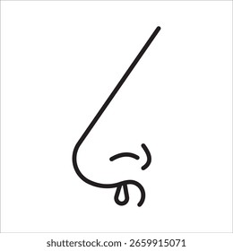 Vector de contorno de icono de alergia al polen