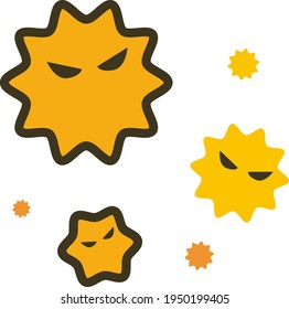 Icono de color del vector plano del alergeno.