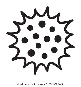 Pollen allergen line art vector icon for allergy apps and websites