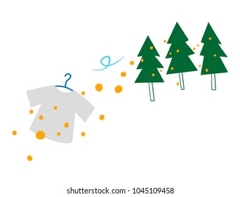pollen allergy vector image