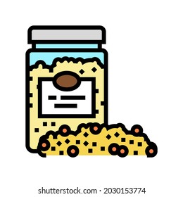pollen bottle beekeeping color icon vector. pollen bottle beekeeping sign. isolated symbol illustration