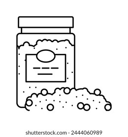 pollen bottle beekeeping line icon vector. pollen bottle beekeeping sign. isolated contour symbol black illustration