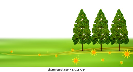 Pollen cedar tree background