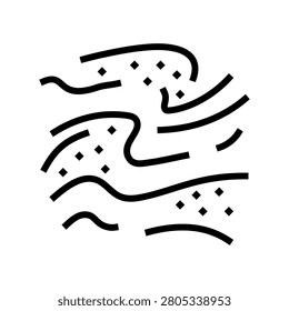pollen grains floating air line icon vector. pollen grains floating air sign. isolated contour symbol black illustration