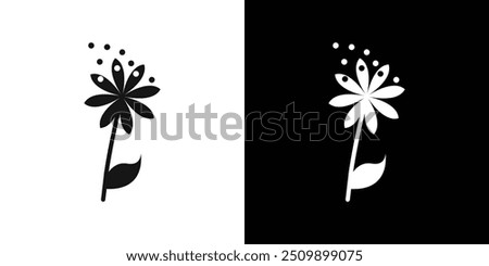 Pollen icon Black line art vector logo set