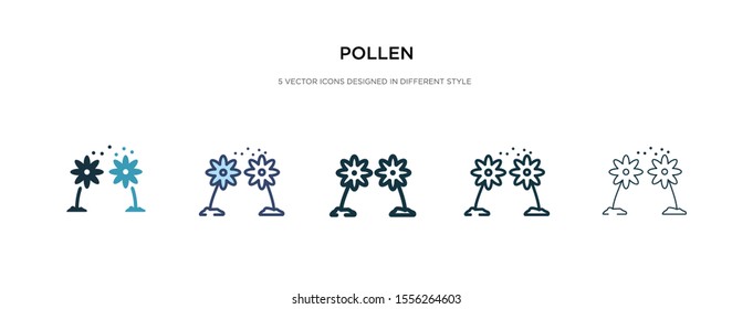 pollen icon in different style vector illustration. two colored and black pollen vector icons designed in filled, outline, line and stroke style can be used for web, mobile, ui