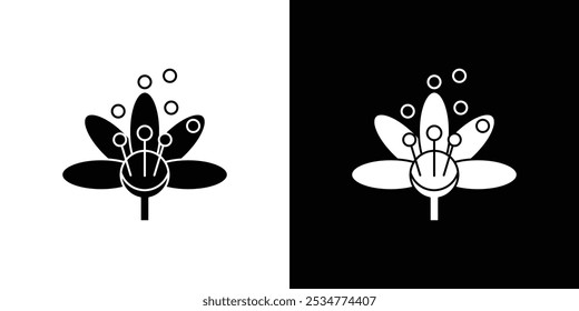 Pollen icon linear logo isolated