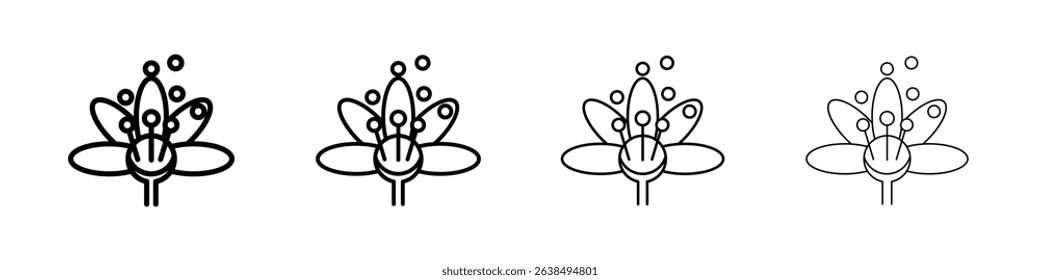 Pollen icon Outline sign symbol set