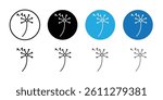 Pollen icon Thin line art collection