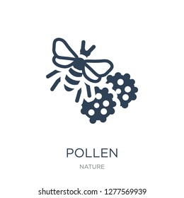 Pollen Icon Vector On White Background, Pollen Trendy Filled Icons From Nature Collection, Pollen Vector Illustration