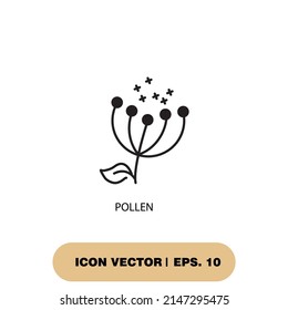 pollen icons  symbol vector elements for infographic web