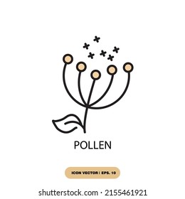 pollen icons  symbol vector elements for infographic web