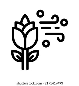 pollen line icon illustration vector graphic