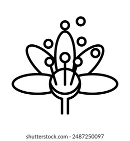 Pollen linear logo mark in black and white