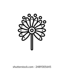 Pollen logo sign vector outline