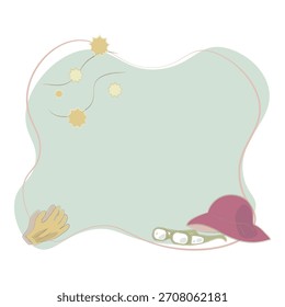 Pollen protection items with hat gloves frame illustration